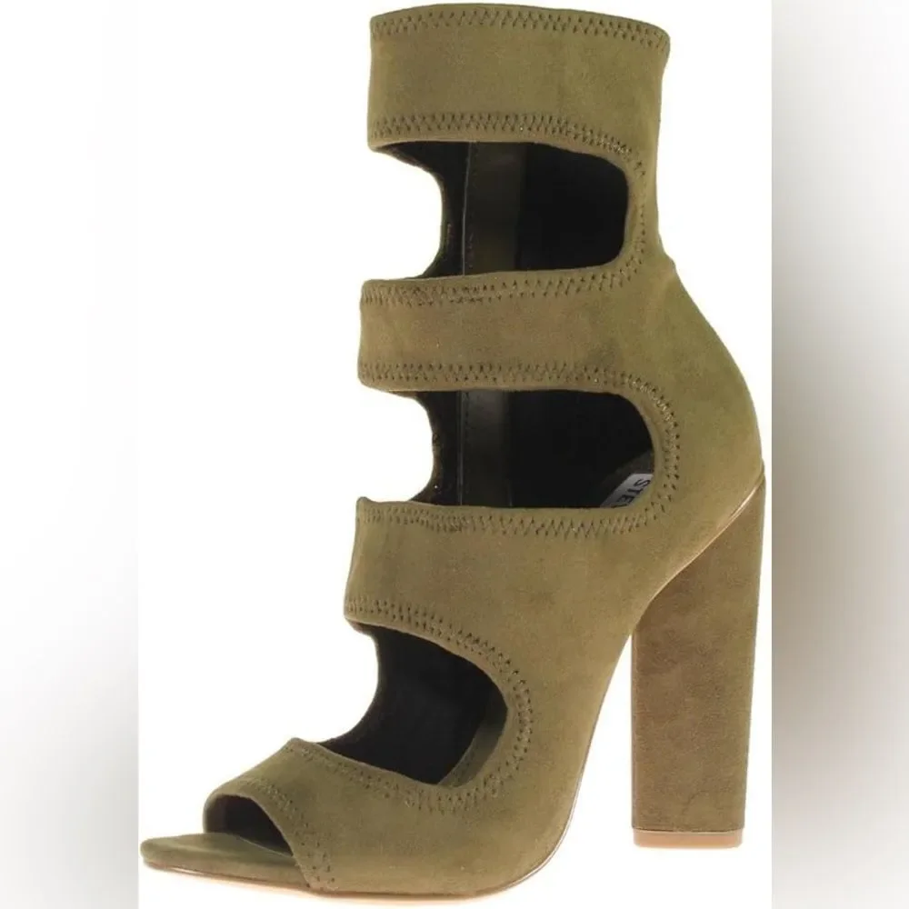 STEVE MADDEN 8.5 Tawnie Cutout Caged Booties Pumps Sandal
